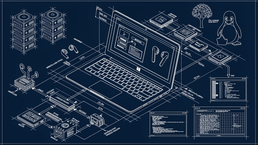 Featured image for This app brought the native AirPods experience to Windows, and it’s a game changer. Style: blueprint.