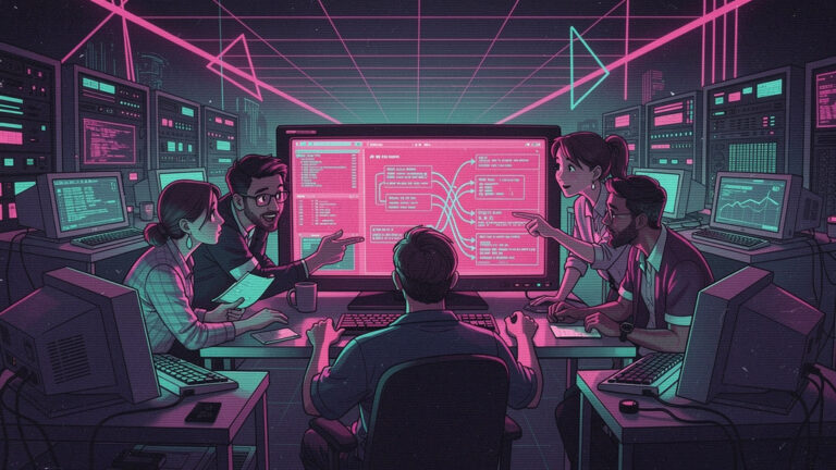 Featured image for 3 reasons to host a docathon for your open source project. Style: analog_retro.