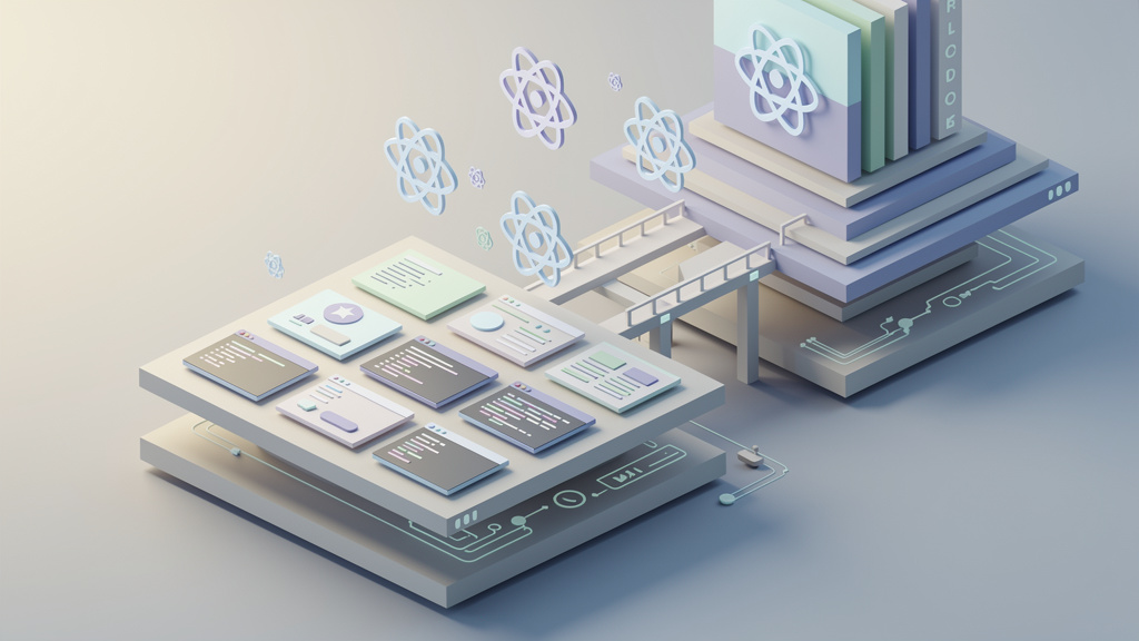 Featured image for React Leaves Meta—Now Runs Under Its Own Foundation. Style: isometric.