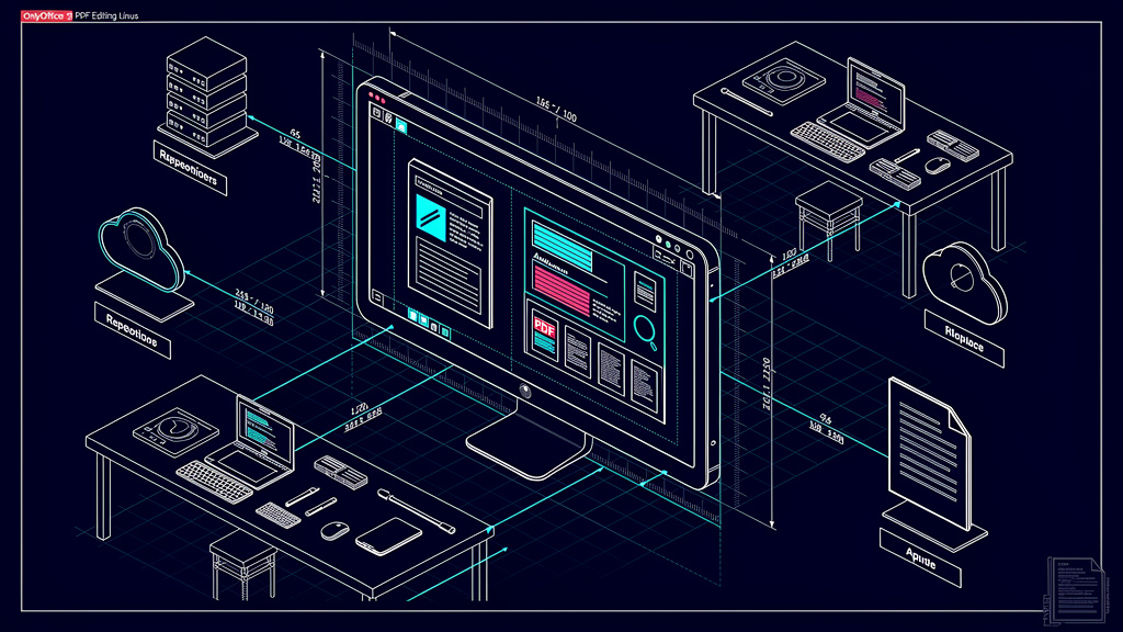 Featured image for OnlyOffice 9.3 Brings Pro Level PDF Editing to Linux. Style: blueprint.