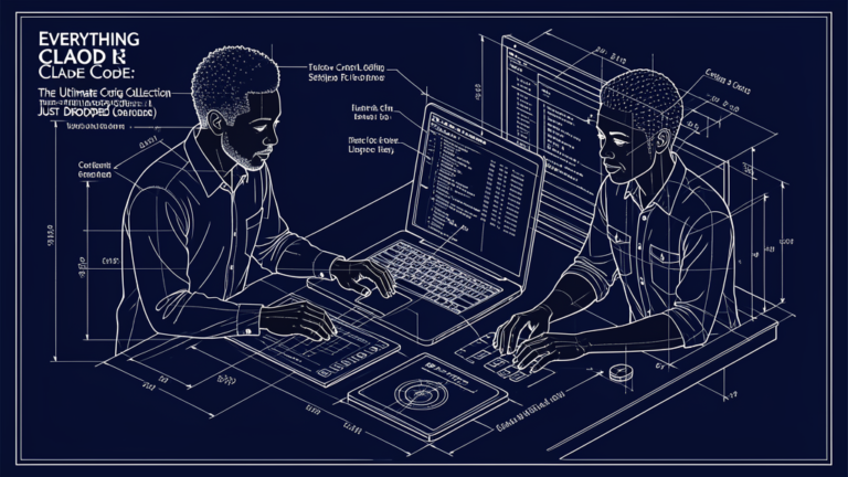 Featured image for Everything Claude Code: The Ultimate Config Collection Just Dropped. Style: blueprint.