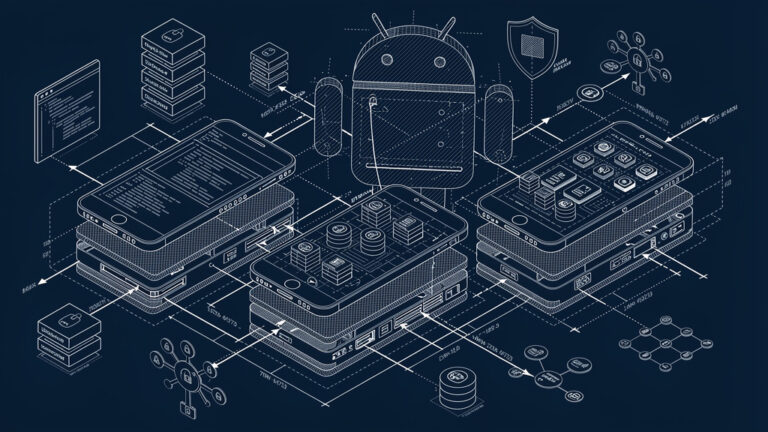 Featured image for Three Android Apps That Actually Respect Your Privacy. Style: blueprint.