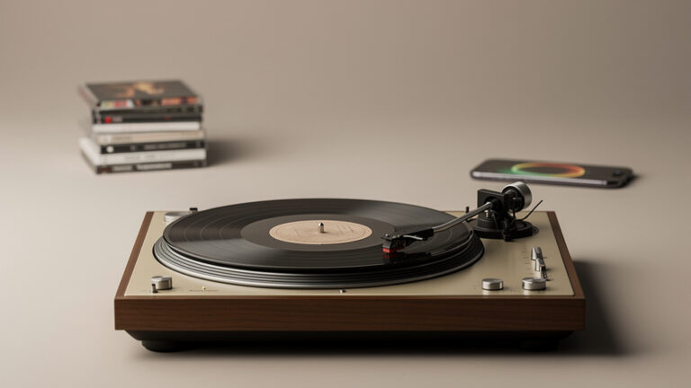 Featured image for Why Vinyl Still Wins the Collection Game (And Where CDs Actually Make Sense). Style: minimalist.