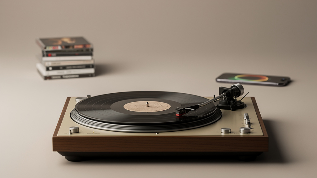 Featured image for Why Vinyl Still Wins the Collection Game (And Where CDs Actually Make Sense). Style: minimalist.