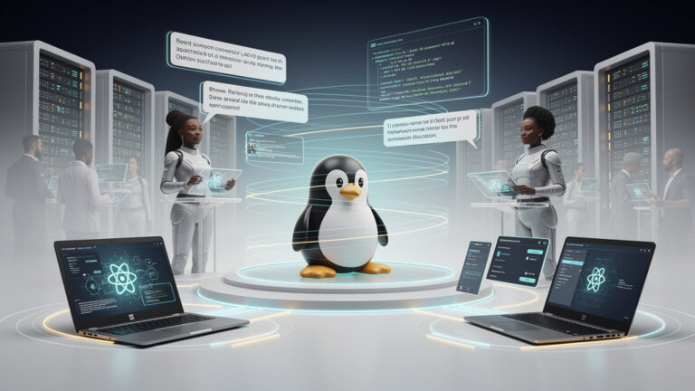 Featured image for HP Just Bet $100K on Linux Firmware. Here's Why That Matters for Your Next Laptop. Style: futurism.