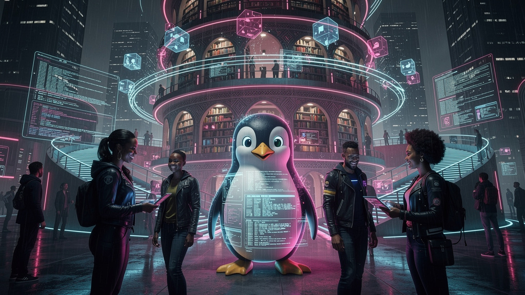Featured image for How Bazzite Quietly Tricked Me Into Ditching Windows for Good. Style: cyberpunk.