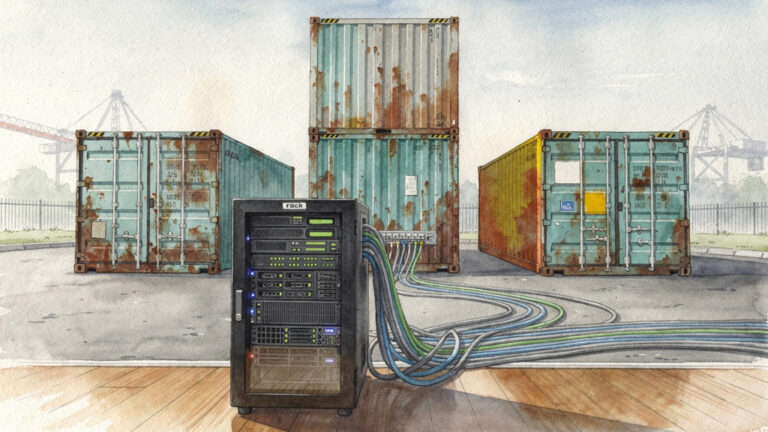 Featured image for 3 Docker Containers That Made My Homelab Feel Production-Ready. Style: watercolor.