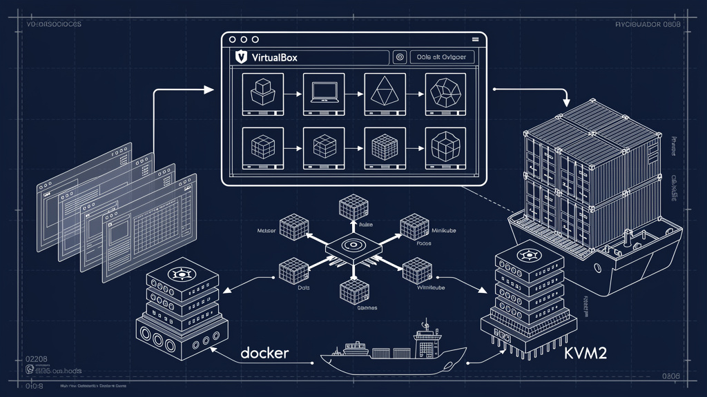 Featured image for I Switched Minikube From Docker to KVM2—Here's What Happened. Style: blueprint.