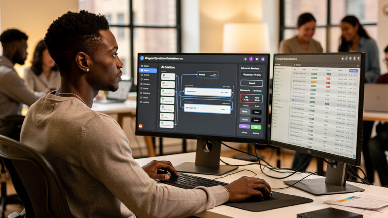 Featured image for Chrome May Be Quietly Storing a Multi-GB AI Model on Your Computer. Style: concrete_people_editorial_ai_agent_workflow.