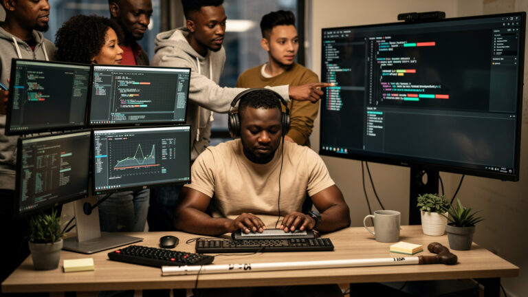 Featured image for The Blind Programmer Who Codes 20+ Languages Without Ever Seeing Code. Style: concrete_people_editorial_general_article_workflow.