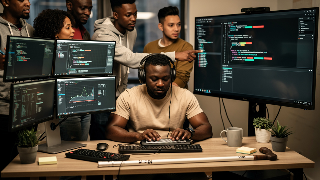 Featured image for The Blind Programmer Who Codes 20+ Languages Without Ever Seeing Code. Style: concrete_people_editorial_general_article_workflow.