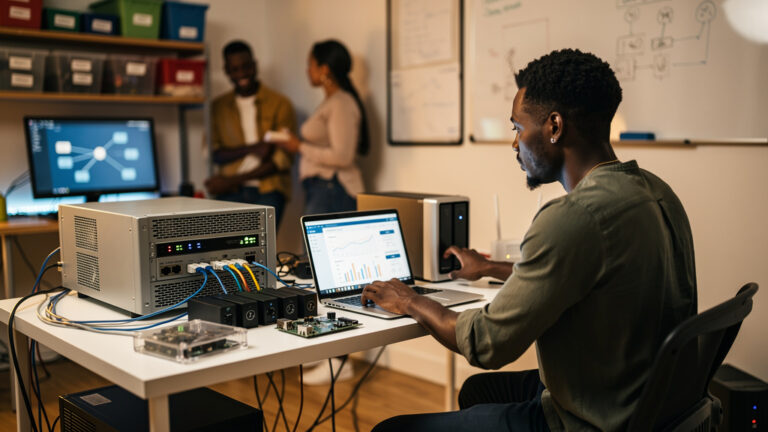 Featured image for Site-to-Site VPN in AWS: How-To Guide for OpenVPN Access Server. Style: concrete_people_editorial_infrastructure_workflow.