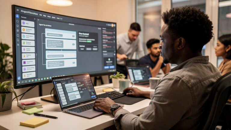 Featured image for I gave Claude Code access to my NotebookLM sources, and it organized them better than I ever did. Style: concrete_people_editorial_ai_agent_workflow.