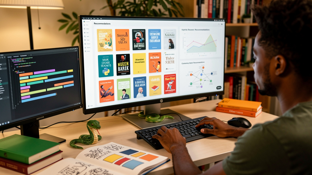 Featured image for How I built a hybrid book recommender with Python and Streamlit. Style: topic-grounded-v5-people-first-logo-safe_featured_general_article_workflow.