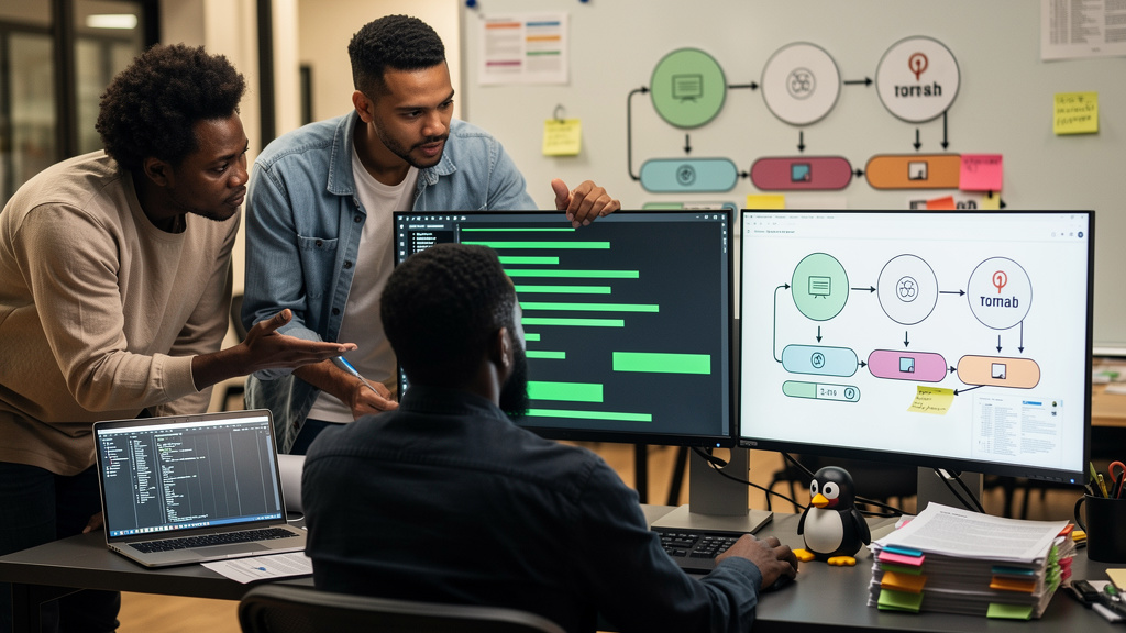 Featured image for A Linux document pipeline you can wire together from free tools. Style: topic-grounded-v5-people-first-logo-safe_featured_general_article_workflow.