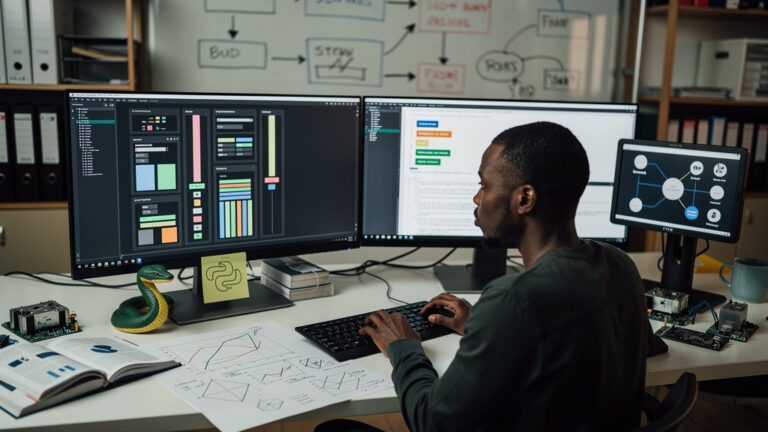 Featured image for Scientific Python runs on tooling nobody teaches grad students. Style: topic-grounded-v5-people-first-logo-safe_featured_general_article_workflow.