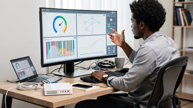 Featured image for Stop blaming your ISP: four free tools for diagnosing slow internet. Style: topic-grounded-v5-people-first-logo-safe_featured_general_article_workflow.