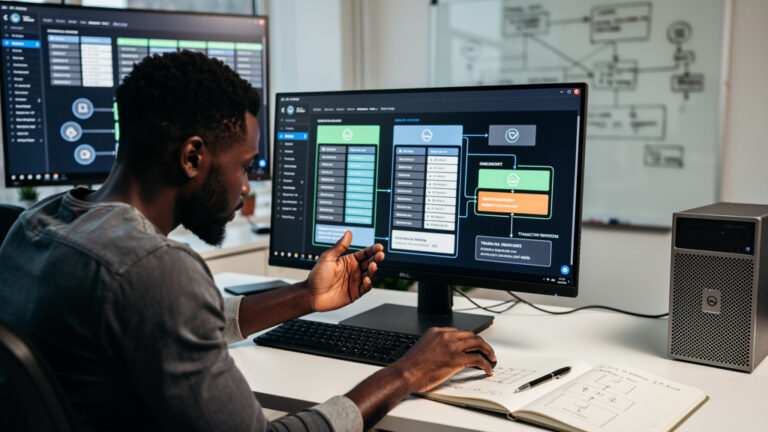 Featured image for AI evals need a failure map before they need more metrics. Style: topic-grounded-v5-people-first-logo-safe_featured_database_workflow.