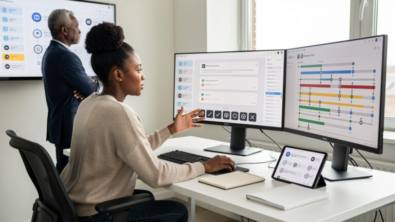 Featured image for How I Stopped Falling for One-Prompt Coding Demos at Work. Style: topic-grounded-v5-people-first-logo-safe_featured_ai_agent_workflow.