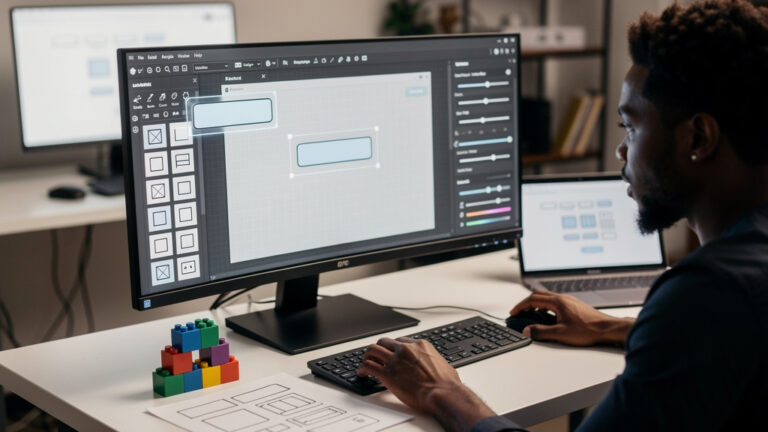 Featured image for qt designer turns pyqt layout work into drag and drop. Style: topic-grounded-v5-people-first-logo-safe_featured_general_article_workflow.