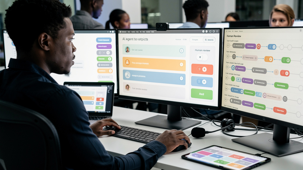 Featured image for shadow ai lives in the browser tab, not the perimeter. Style: topic-grounded-v5-people-first-logo-safe_featured_ai_agent_workflow.
