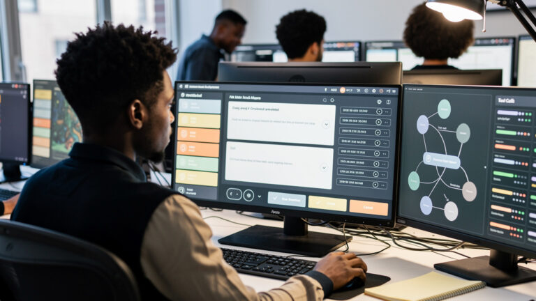 Featured image for Terax bundles a terminal, editor, and AI agent into one desktop app. Style: topic-grounded-v5-people-first-logo-safe_featured_ai_agent_workflow.