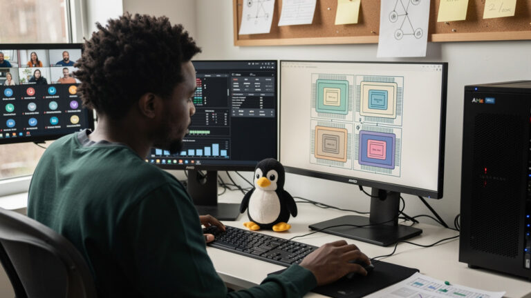 Featured image for Garuda Temeraire swaps the kernel and gives the distro a reason. Style: topic-grounded-v5-people-first-logo-safe_featured_general_article_workflow.