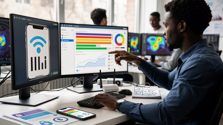 Featured image for Wi-Fi link rate beats signal bars for real-world speed. Style: topic-grounded-v5-people-first-logo-safe_featured_general_article_workflow.