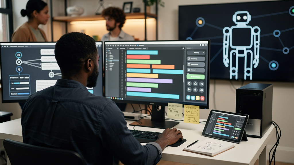 Featured image for A coding agent without an editor is finally useful. Style: topic-grounded-v5-people-first-logo-safe_featured_general_article_workflow.