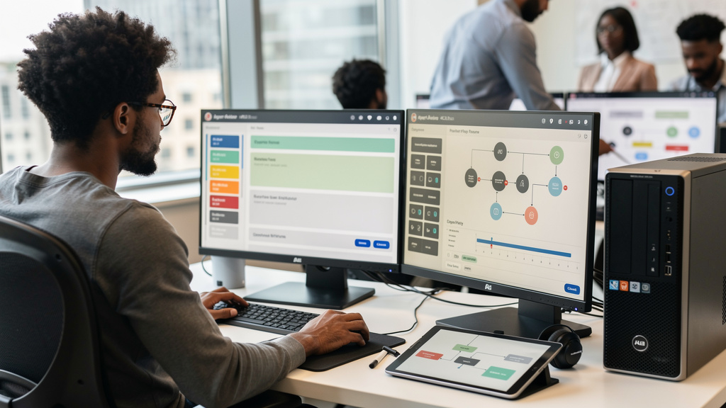 Featured image for Claude Design: an honest look at Anthropic's visual workspace. Style: topic-grounded-v5-people-first-logo-safe_featured_ai_agent_workflow.