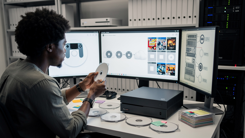 Featured image for Xbox disc-to-digital launches with thousands of titles, not yours. Style: topic-grounded-v5-people-first-logo-safe_featured_general_article_workflow.