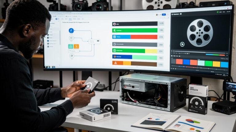 Featured image for Two numbers decide SSD speed, and the box only shows you one. Style: topic-grounded-v5-people-first-logo-safe_featured_general_article_workflow.