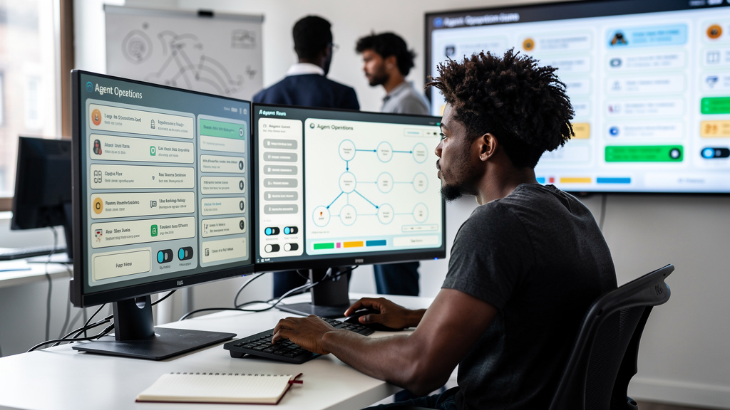 Featured image for Agent Lightning v1.0 makes agent RL usable for platform teams. Style: topic-grounded-v5-people-first-logo-safe_featured_ai_agent_workflow.