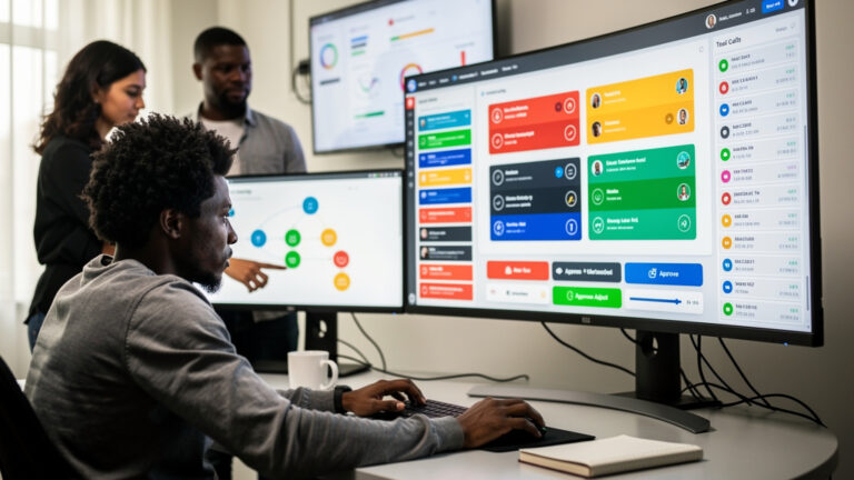 Featured image for Debian's AI vote splits maintainers in three directions. Style: topic-grounded-v5-people-first-logo-safe_featured_ai_agent_workflow.