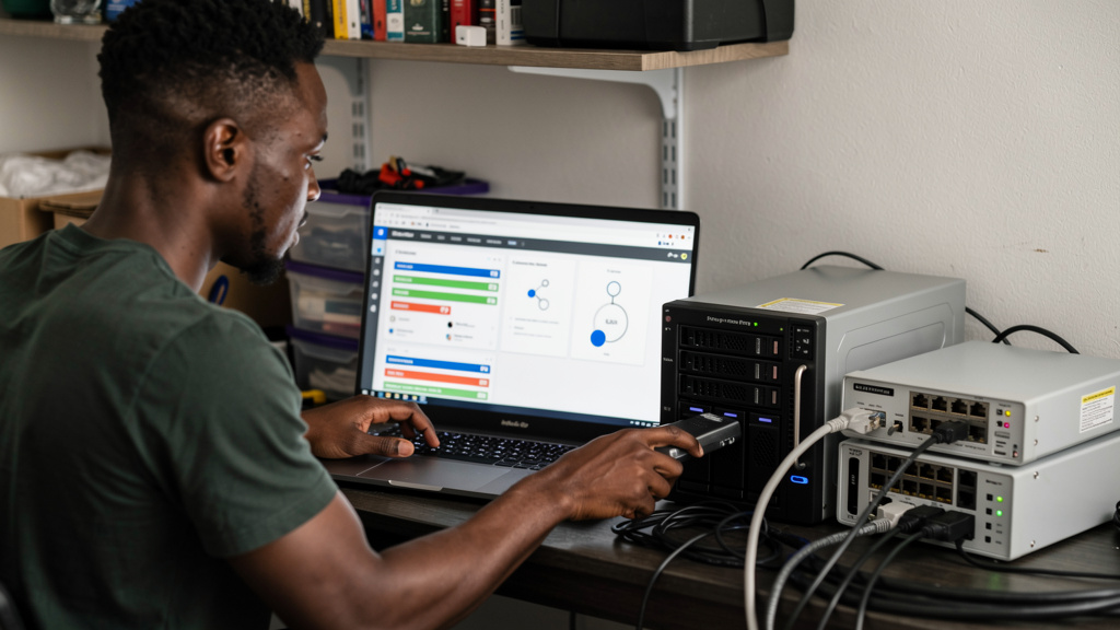 Featured image for CERN trades Red Hat for Debian on 2,200 control machines. Style: topic-grounded-v5-people-first-logo-safe_featured_infrastructure_workflow.