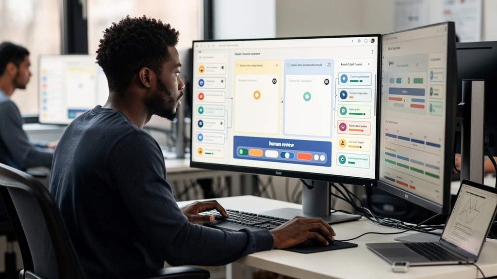Featured image for Runway Solaris is the first generative UI bet with real rails. Style: topic-grounded-v5-people-first-logo-safe_featured_ai_agent_workflow.