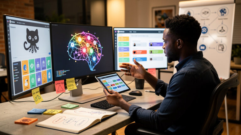 Featured image for nine 2026 AI terms explained without the buzzword tax. Style: topic-grounded-v5-people-first-logo-safe_featured_general_article_workflow.