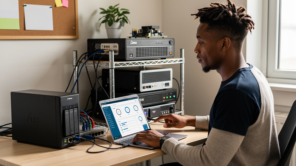 Featured image for A NAS is just a microSD card that grew up and plugged into the wall. Style: topic-grounded-v5-people-first-logo-safe_featured_infrastructure_workflow.