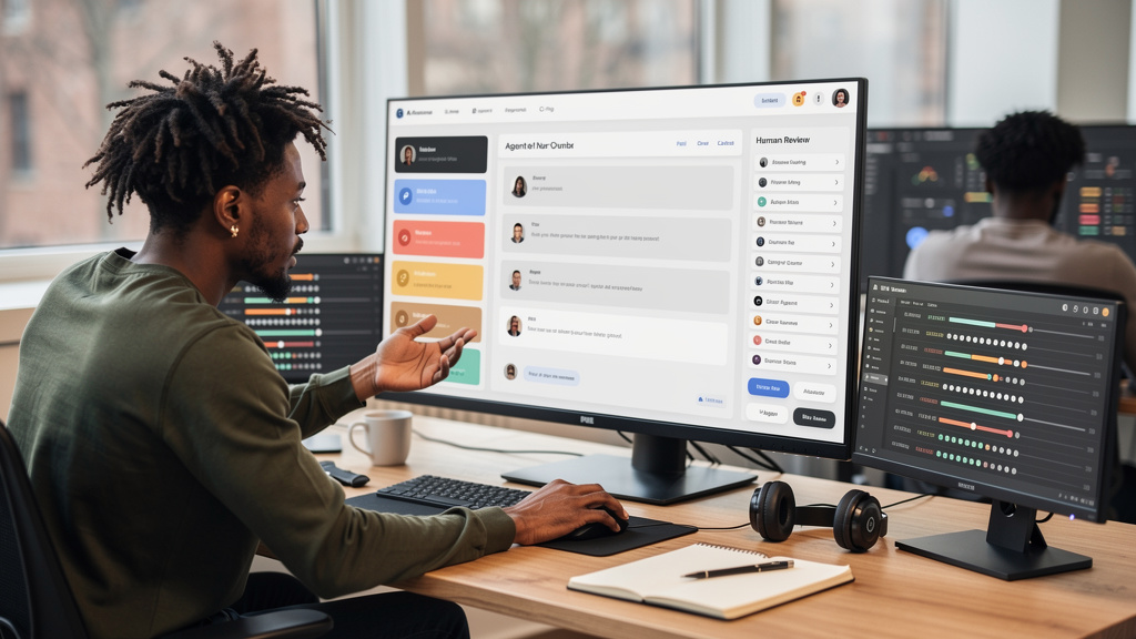 Featured image for How a fingerprint reader stopped my AI agent from running wild. Style: topic-grounded-v5-people-first-logo-safe_featured_ai_agent_workflow.