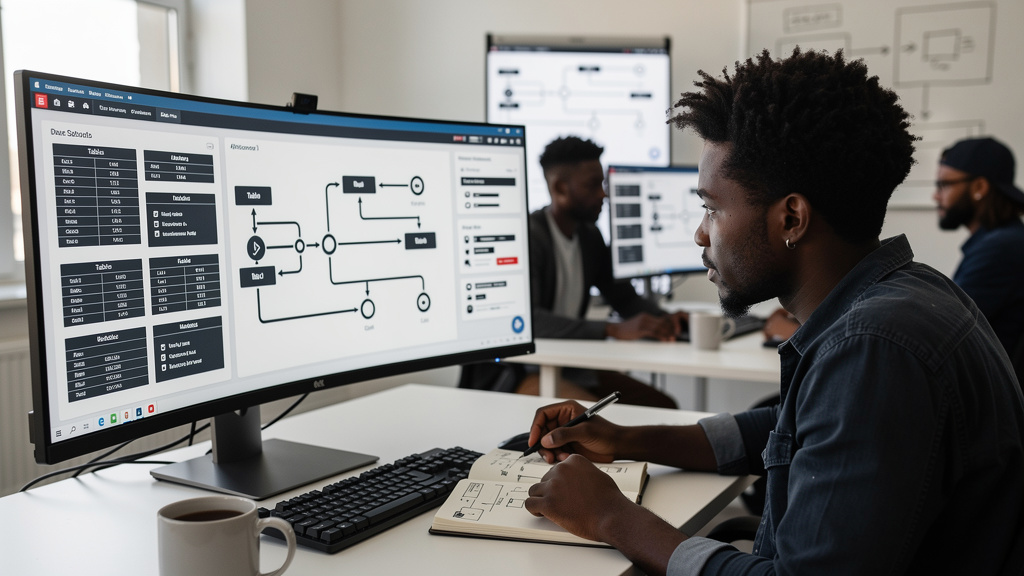Featured image for tidb is the third option when mysql outgrows one box. Style: topic-grounded-v5-people-first-logo-safe_featured_database_workflow.