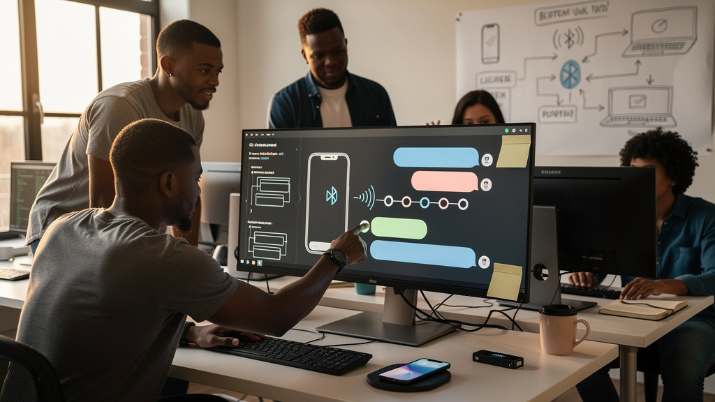 Featured image for BlueFerry tunnels iMessage through Bluetooth so the phone stays put. Style: topic-grounded-v5-people-first-logo-safe_featured_general_article_workflow.