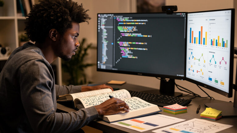 Featured image for Reading the 2026 web coding data without picking a winning language. Style: topic-grounded-v5-people-first-logo-safe_featured_general_article_workflow.